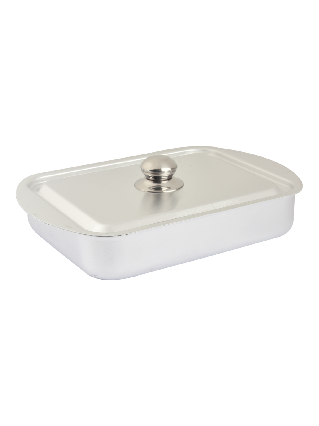 rectangular aluminum tray with lid