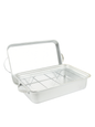 Oven Tray (46cm x 32cm, 10cm Height, 3mm Thick) with Lid and Internal Rack